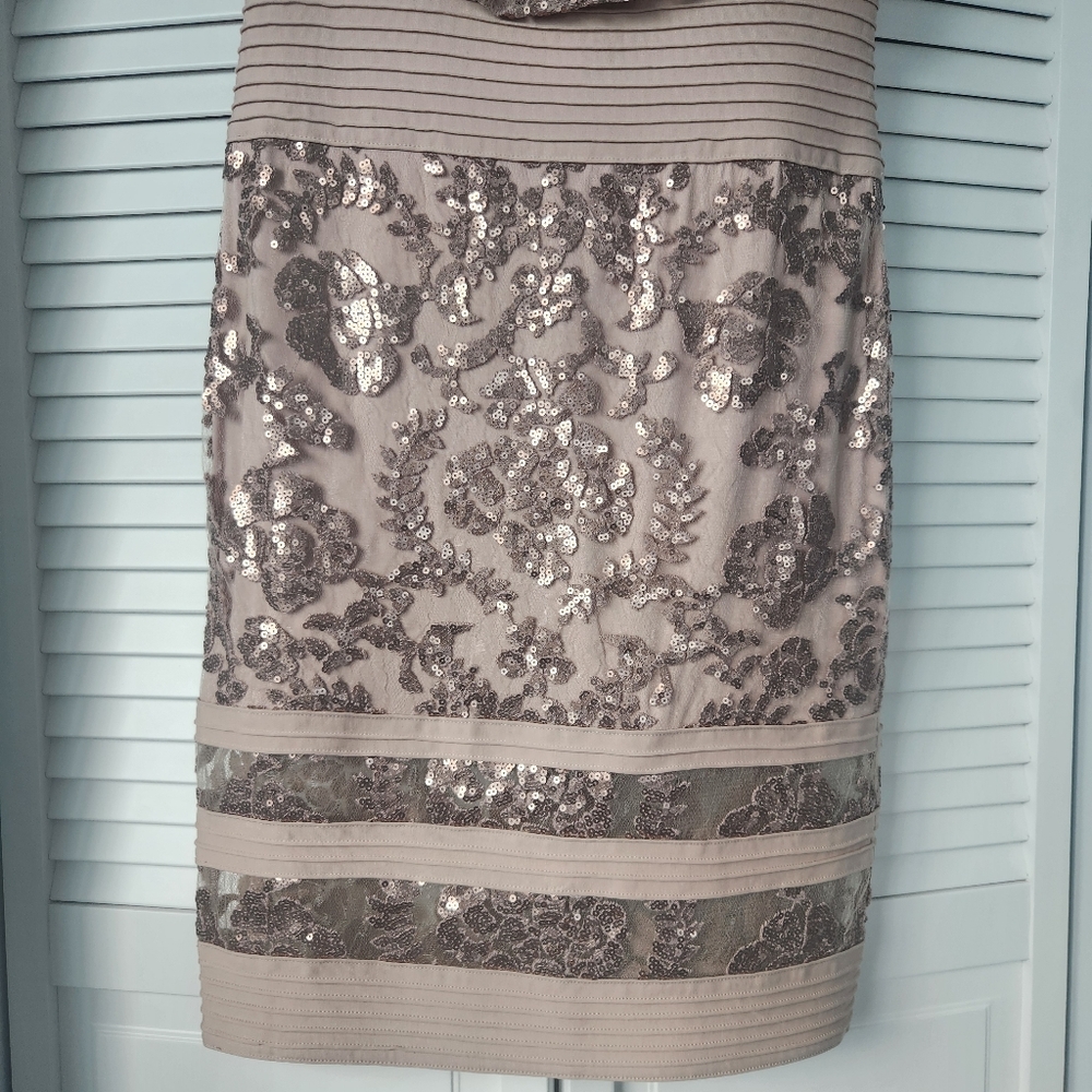 Tadashi Shoji Sequin Lace Midi Dress - Picture 5 of 9